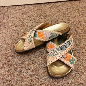 Free People Multicolor Embroidered Sandals